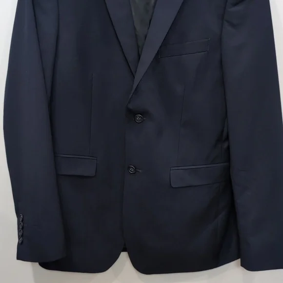1670 | Men's Dark Navy Johnny Slim Fit Button Up Blazer - Picture 3 of 7